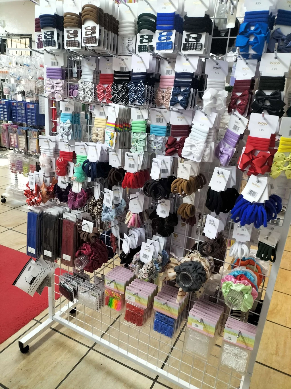 Inside the Neon Moon shop in Sasolburg: scrunchies, clips and accessories